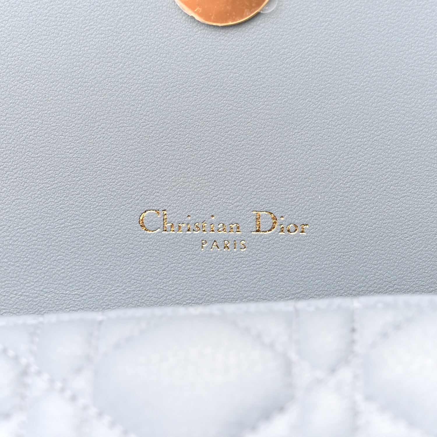 Christian Dior Supple Calfskin Caro Pouch with Chain Cloud Blue 6 of 11