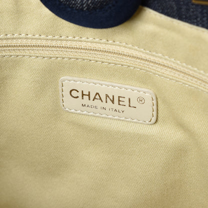 Chanel Denim Small Deauville Tote Dark Blue 6 of 13