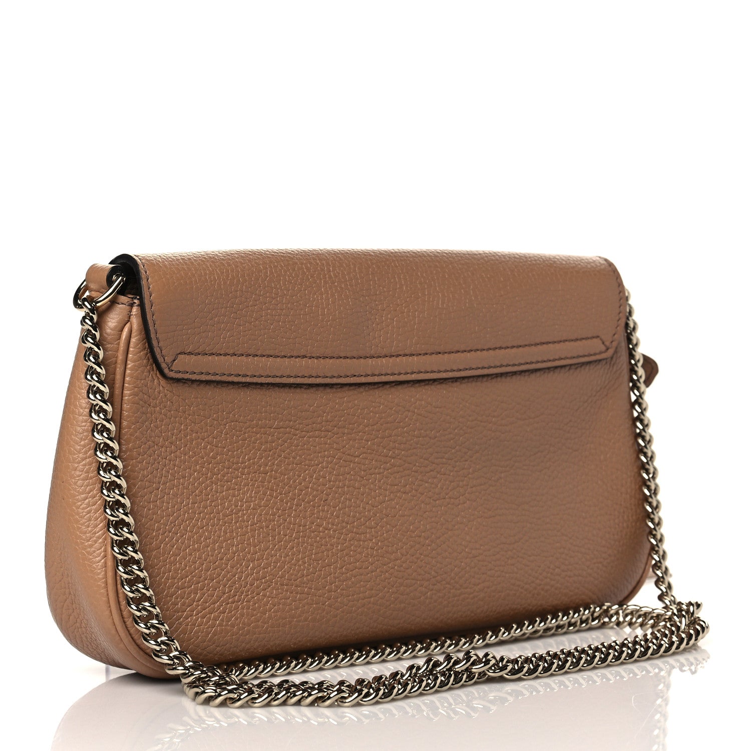 Gucci Pebbled Calfskin Medium Soho Flap Crossbody Camelia 3 of 11