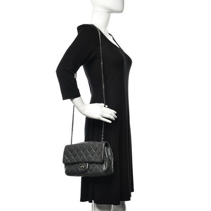Chanel Metallic Calfskin Quilted Medium Medallion Flap Dark Silver 2 of 12
