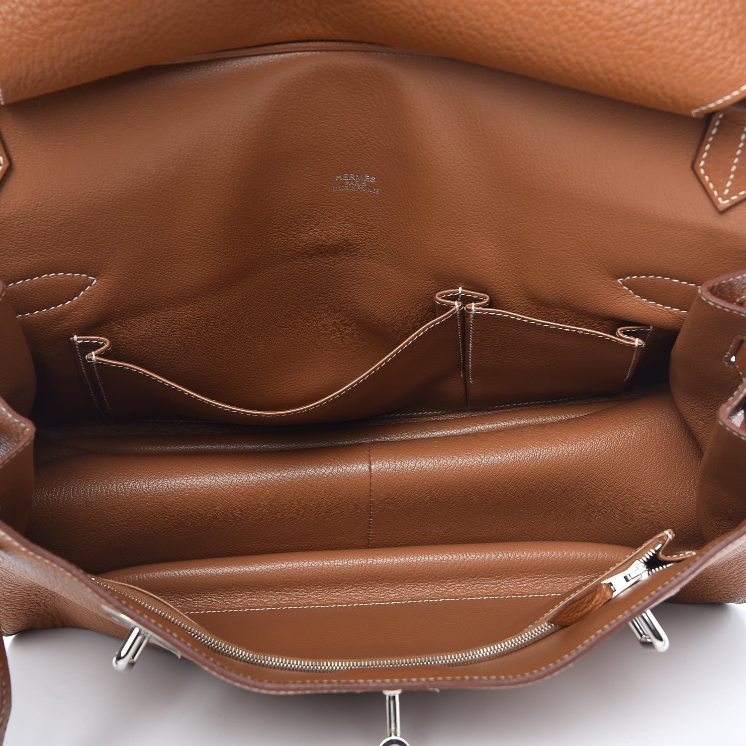 Hermes Taurillon Clemence Jypsiere 34 Gold 5 of 8