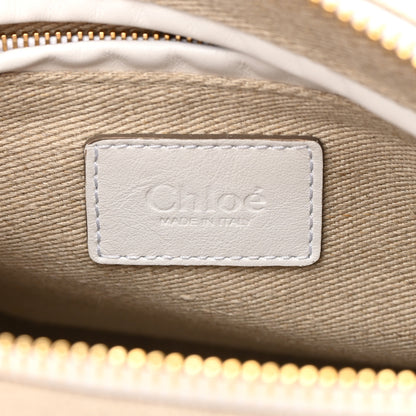 Chloe Canvas Calfskin Small Marcie Satchel White 6 of 19