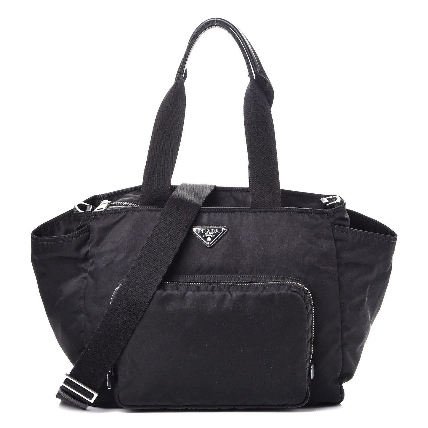 Tessuto Nylon Saffiano Diaper Bag Nero Black