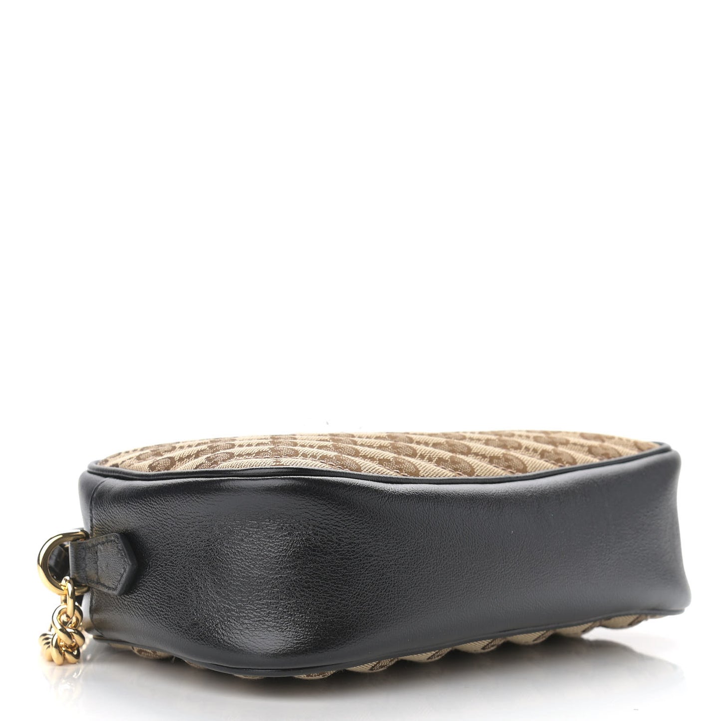 Monogram Matelasse Diagonal Small GG Marmont Chain Shoulder Bag Beige Black