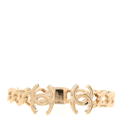 Chanel Metal CC Chain Link Cuff Bracelet Gold 1 of 5