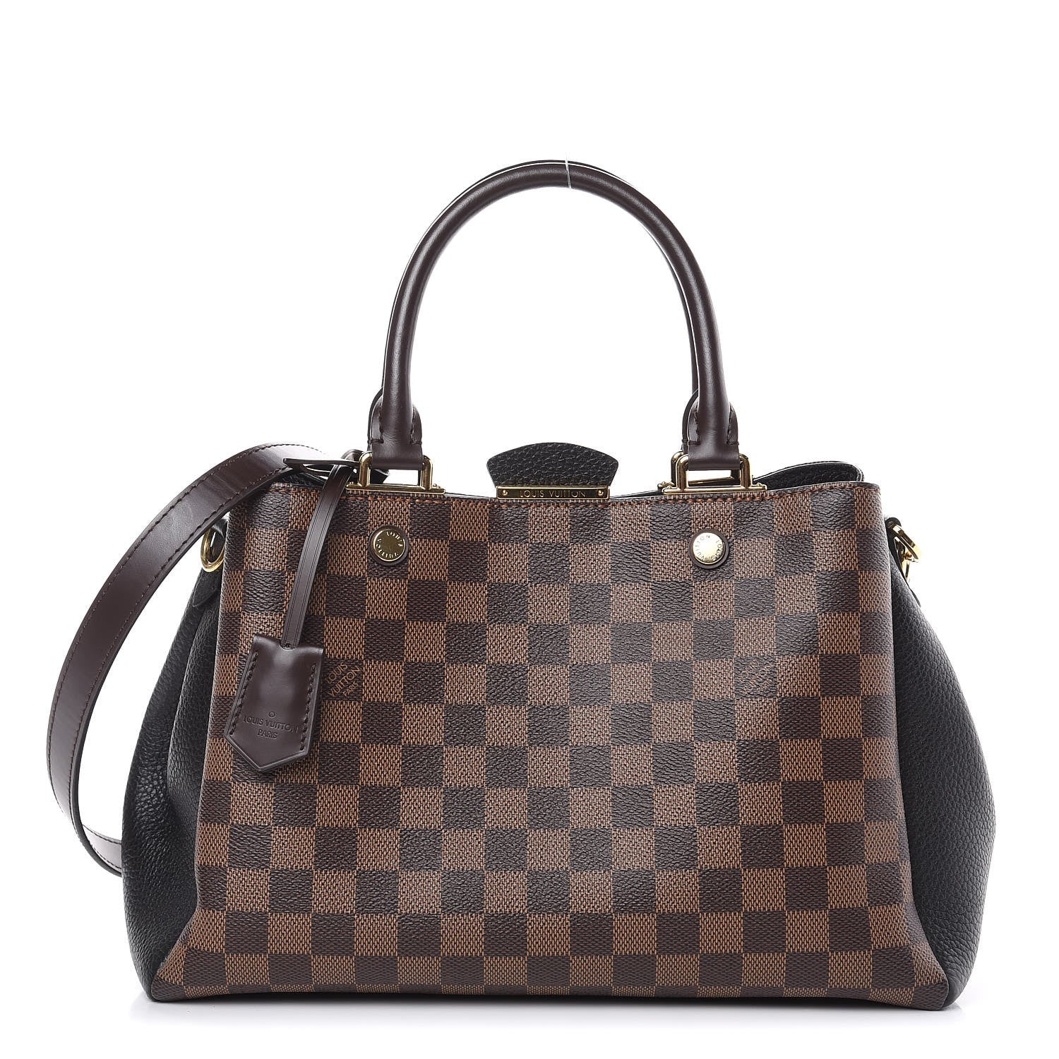 Louis Vuitton Damier Ebene Cuir Taurillon Brittany Black 1 of 9