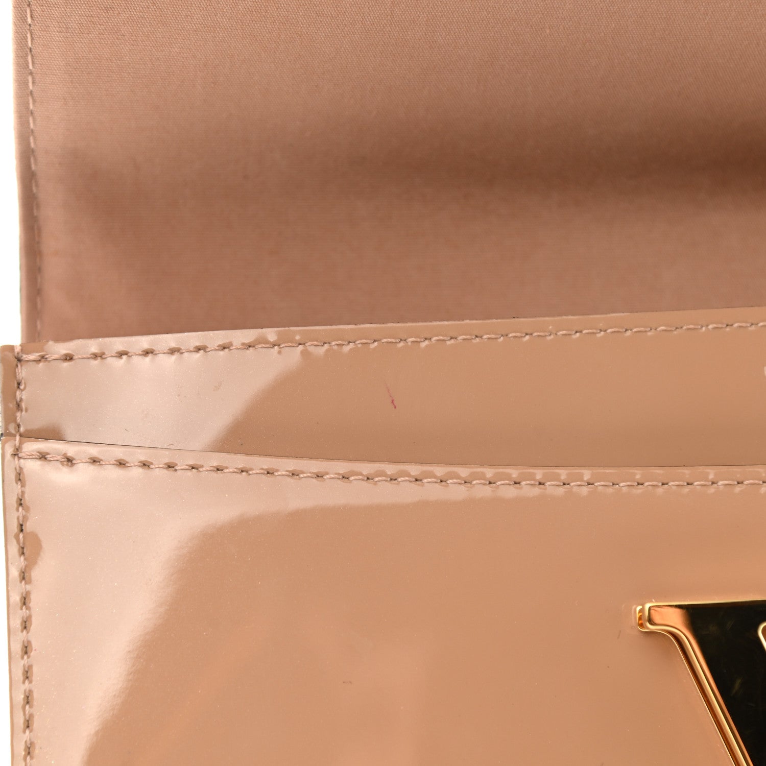 Louis Vuitton Patent Neo Sobe Louise Clutch Nude 7 of 9