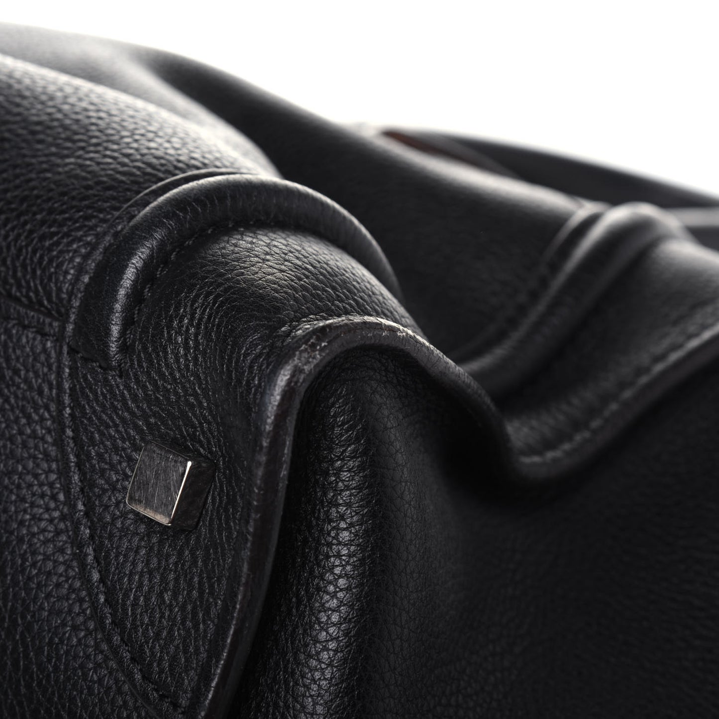Drummed Calfskin Mini Luggage Black