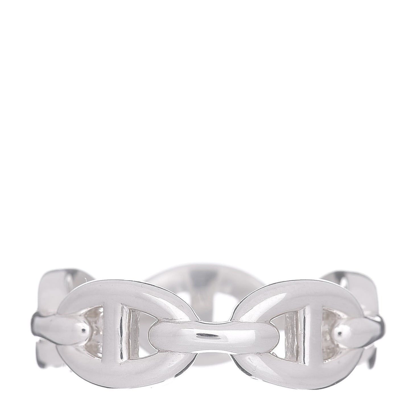 Sterling Silver PM Chaine d'Ancre Enchainee Band Ring 54 6.75