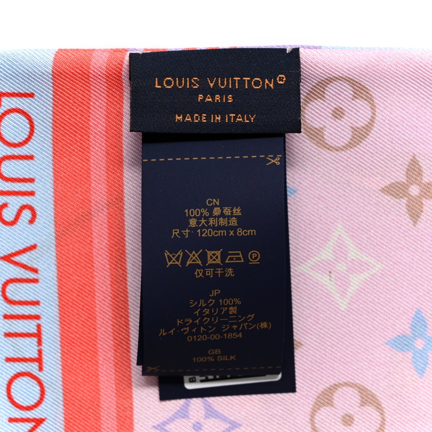 Louis Vuitton Silk Monogram Skyline Bandeau Rose Clair 3 of 3