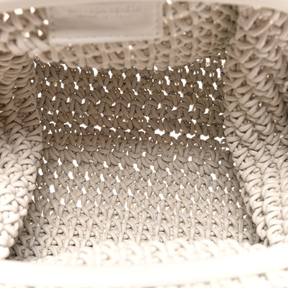 Bottega Veneta Calfskin Crochet Medium The Pouch Clutch Bianco 5 of 6