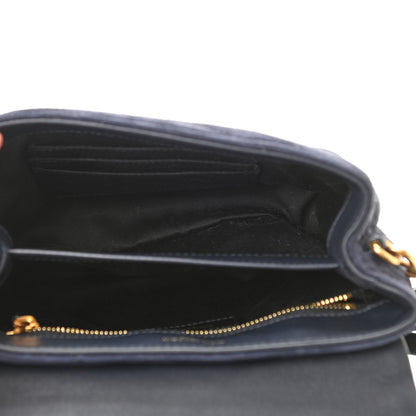 Saint Laurent Suede Toy Loulou Shoulder Bag Deep Marine 5 of 11
