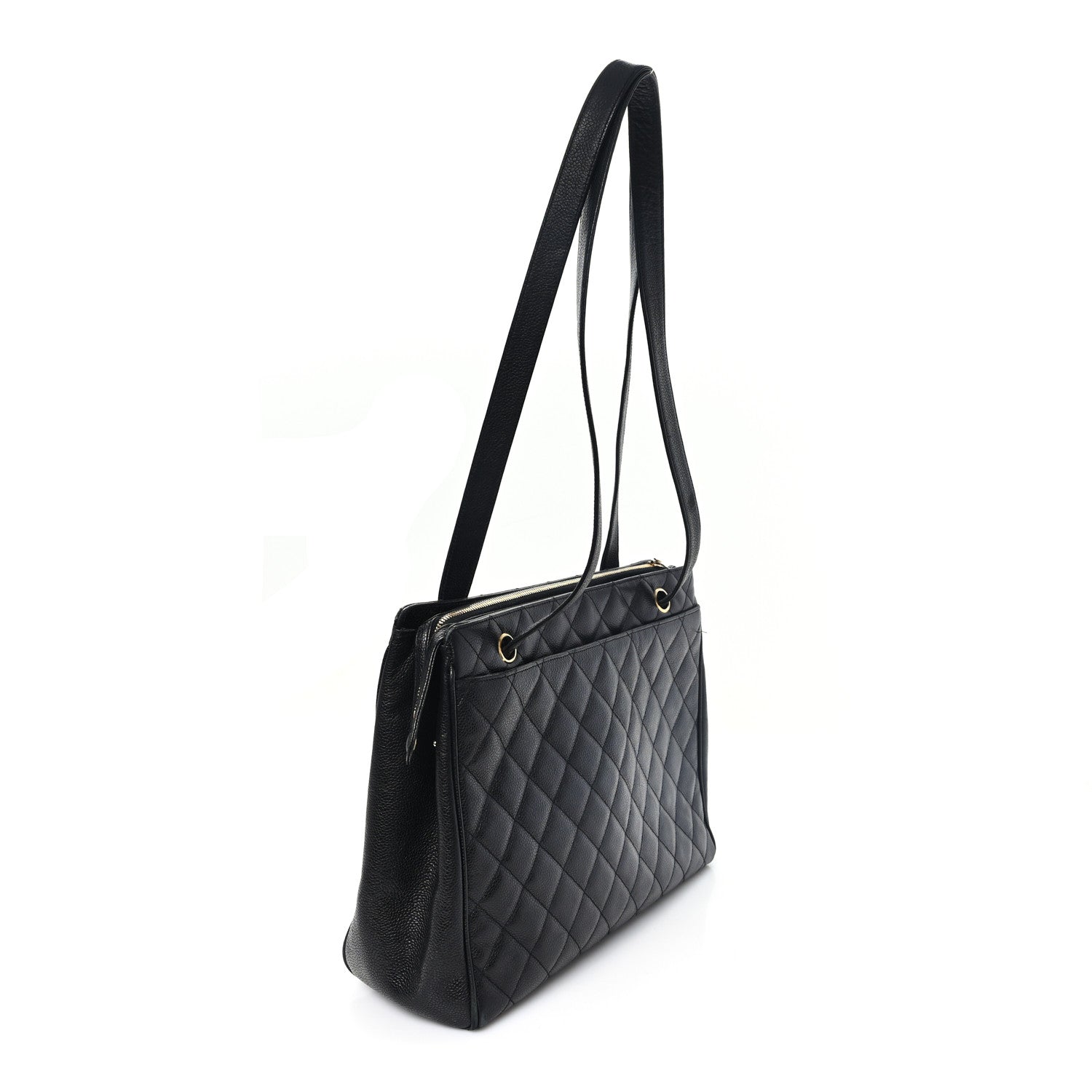 Chanel Caviar Quilted Shoulder Bag Black Black 3 of 13