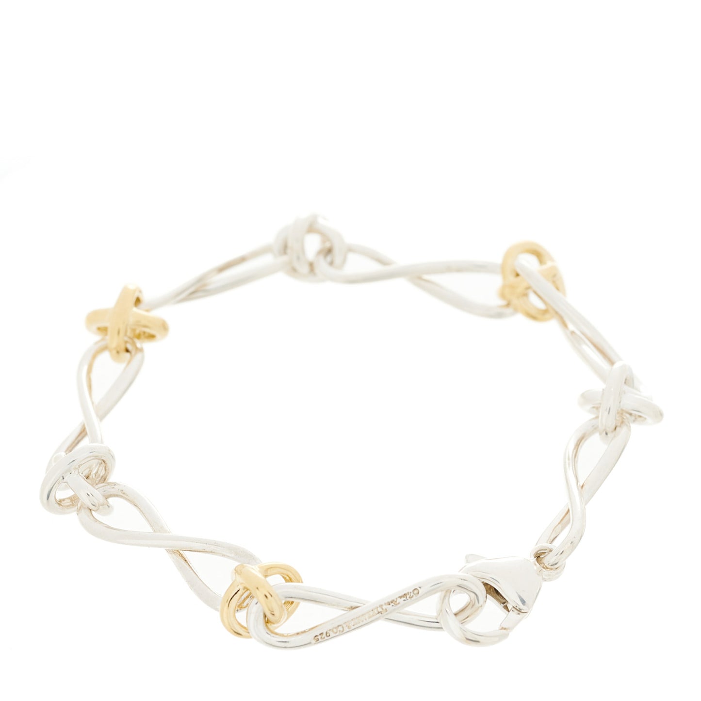 Sterling Silver 18K Yellow Gold Paloma Picasso Twirl Link Bracelet