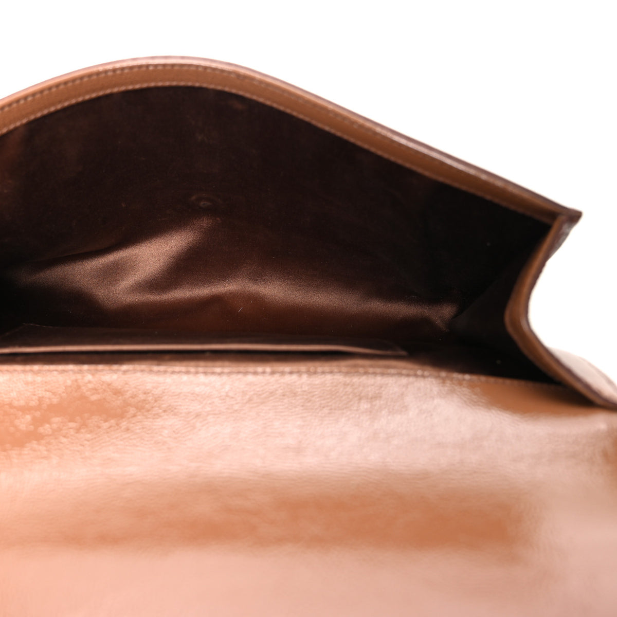 Textured Patent Calfskin Monogram Large Belle De Jour Clutch Beige