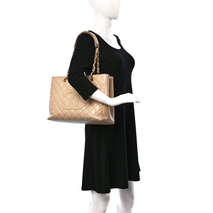 Chanel Caviar Quilted Grand Shopping Tote GST Beige Clair 2 of 12