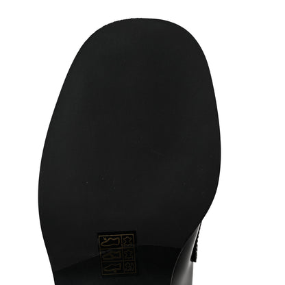 Prada Spazzolato Metal Triangle Logo 20mm Loafers 36 Black 8 of 10