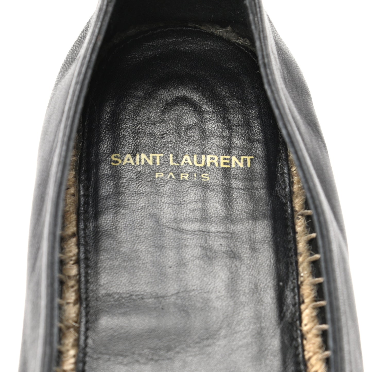 Lambskin Monogram Espadrilles 37 Black