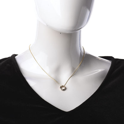 Cartier 18K Pink Yellow White Gold 15 Diamond Trinity Pendant Necklace 2 of 4