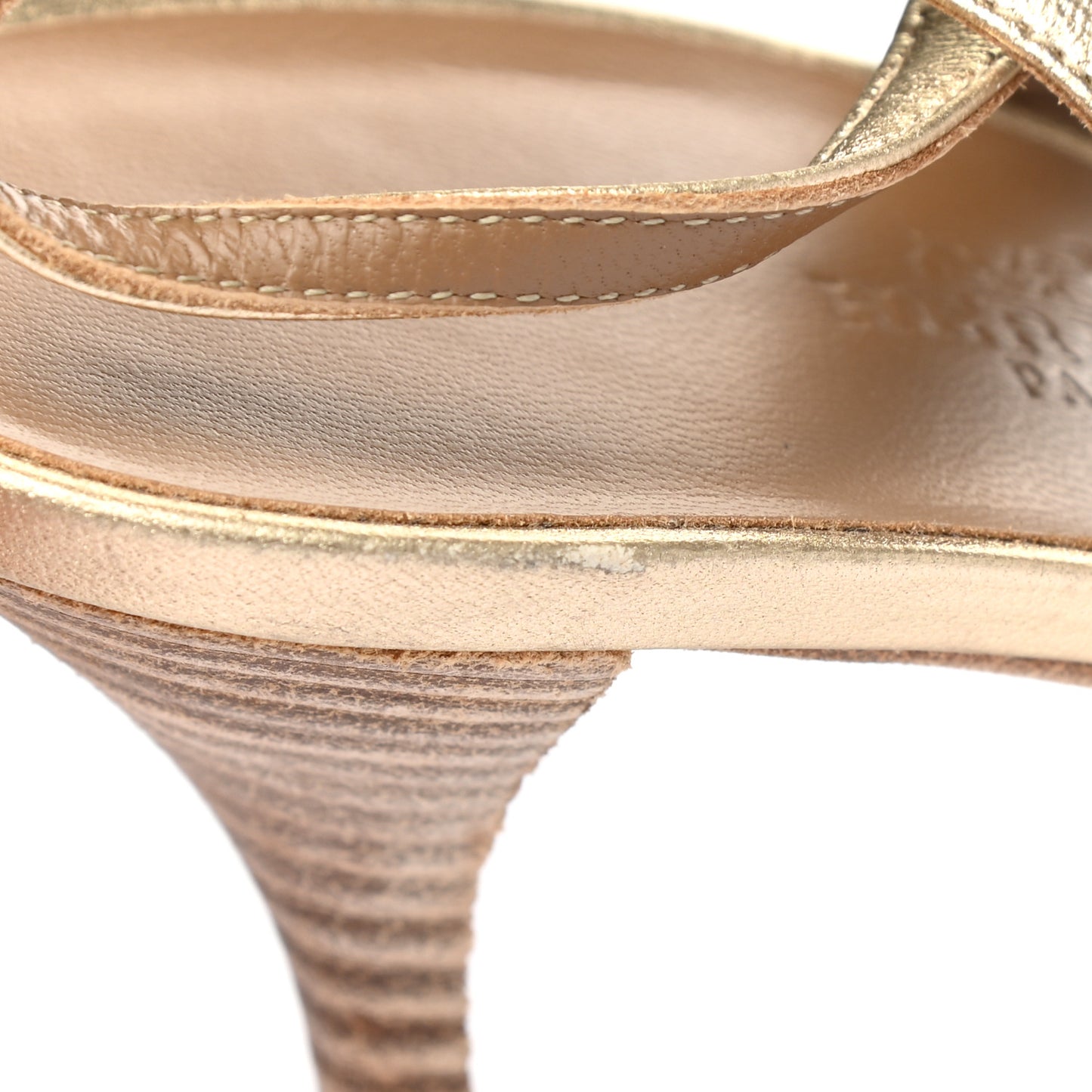 Metallic Nappa Night 70 Slingback Sandals 37 Gold