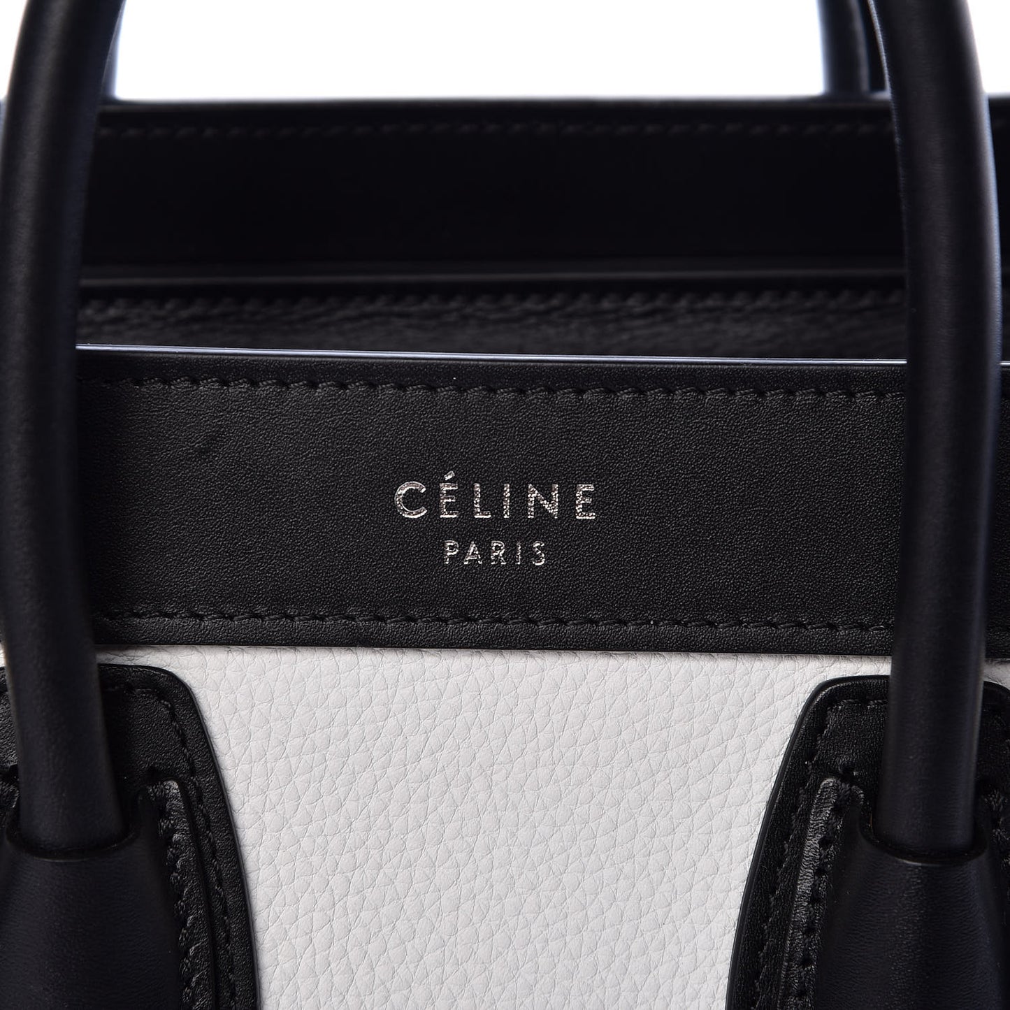 Grained Baby Calfskin Nubuck Nano Tri-Color Luggage White