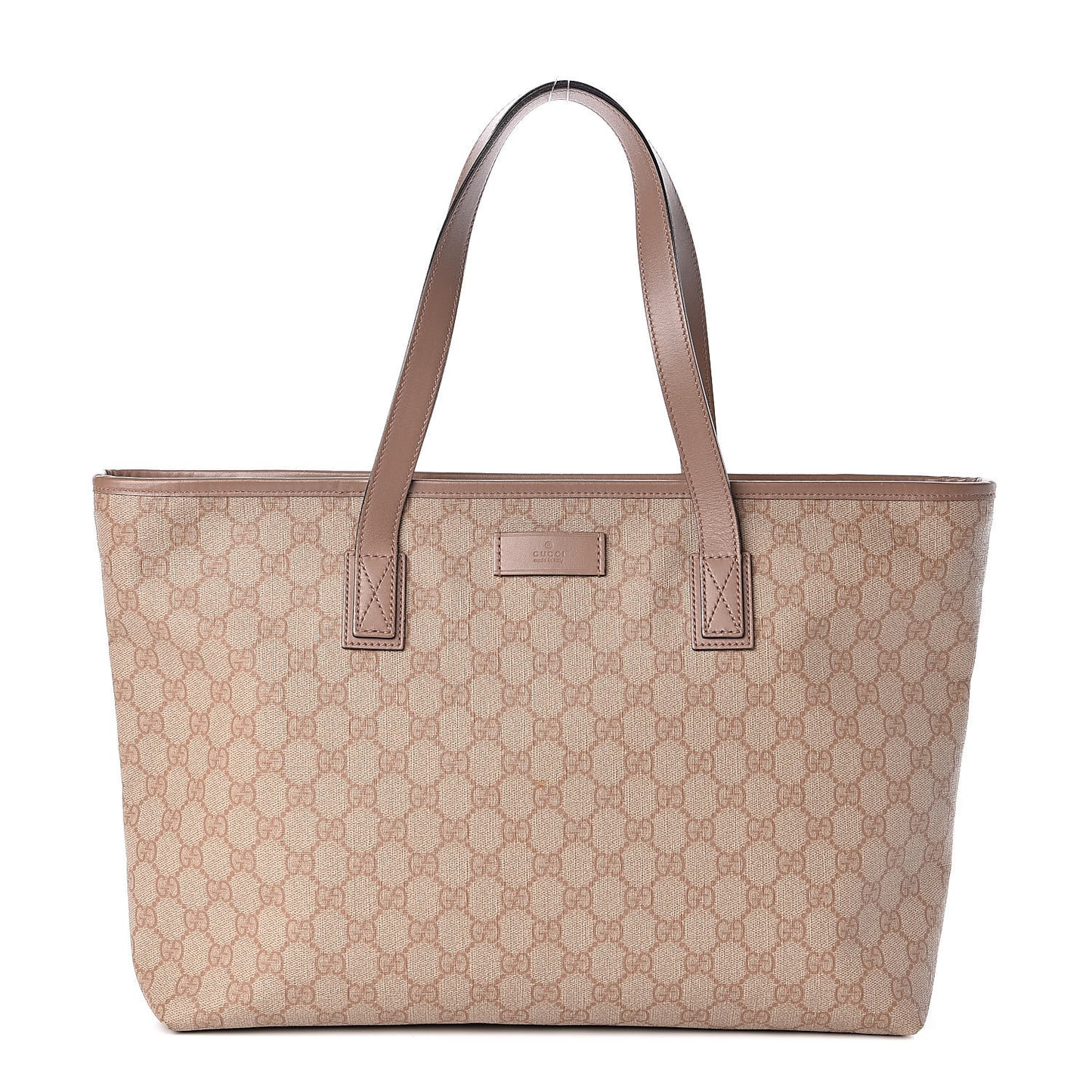 GG Supreme Monogram Medium Zippered Shopping Tote Winter Rose