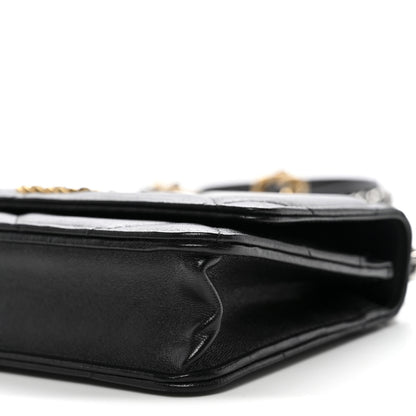 Chanel Lambskin Quilted Chanel 19 Wallet On Chain WOC Black 11 of 11