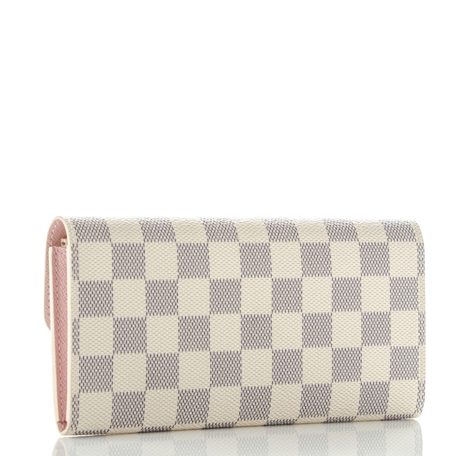 Louis Vuitton Damier Azur Emilie Wallet Rose Ballerine 3 of 7