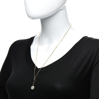 Chanel Crystal Enamel CC Pendant Necklace Gold 2 of 4
