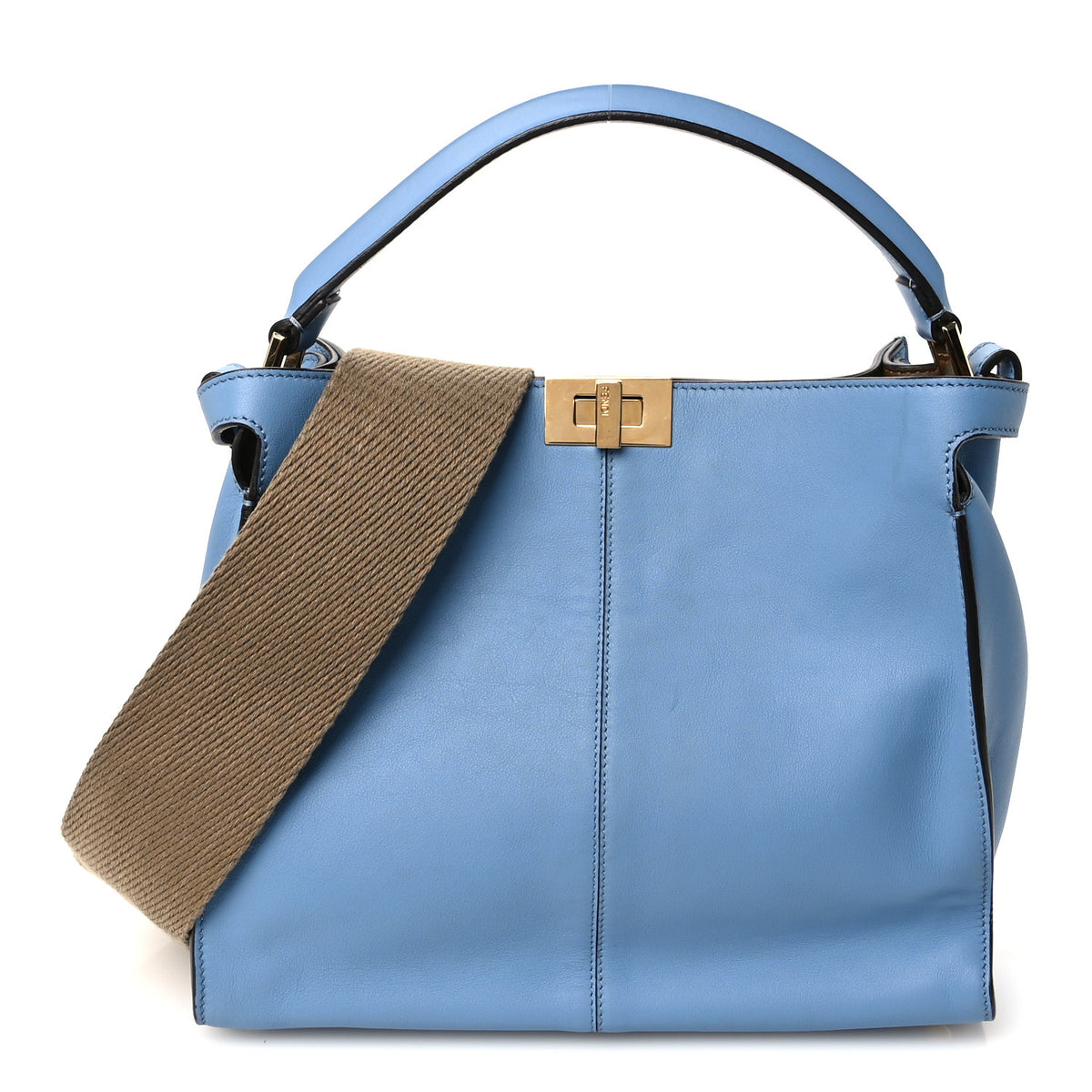 Vitello Seta Nabuk Pequin Medium Peekaboo X-Lite Blue Brown
