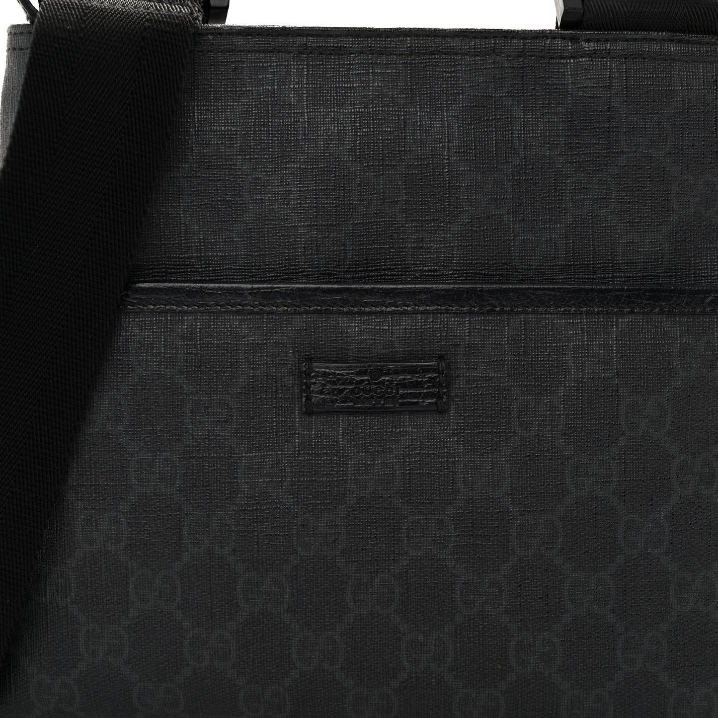 GG Plus Flat Messenger Bag Black Grey