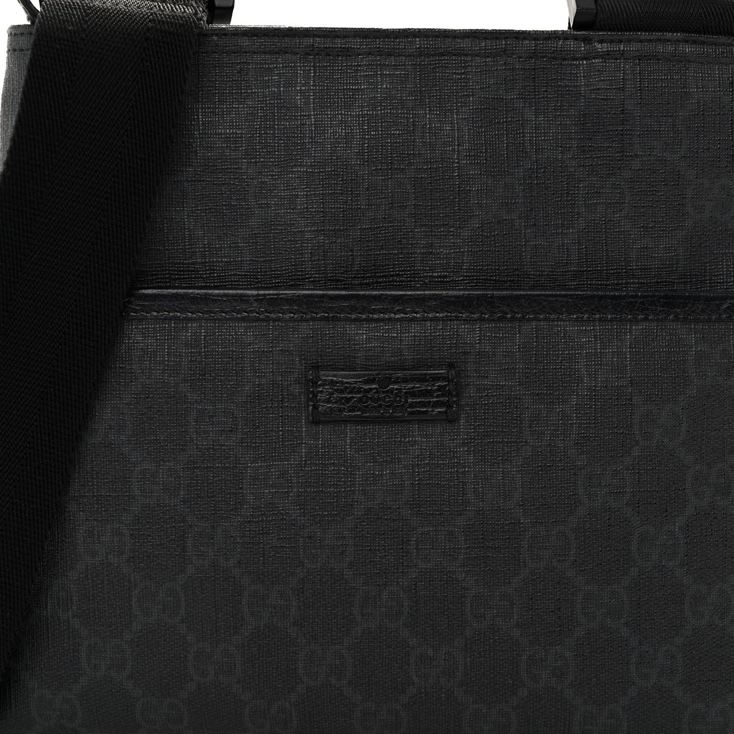 Gucci GG Plus Flat Messenger Bag Black Grey 7 of 9