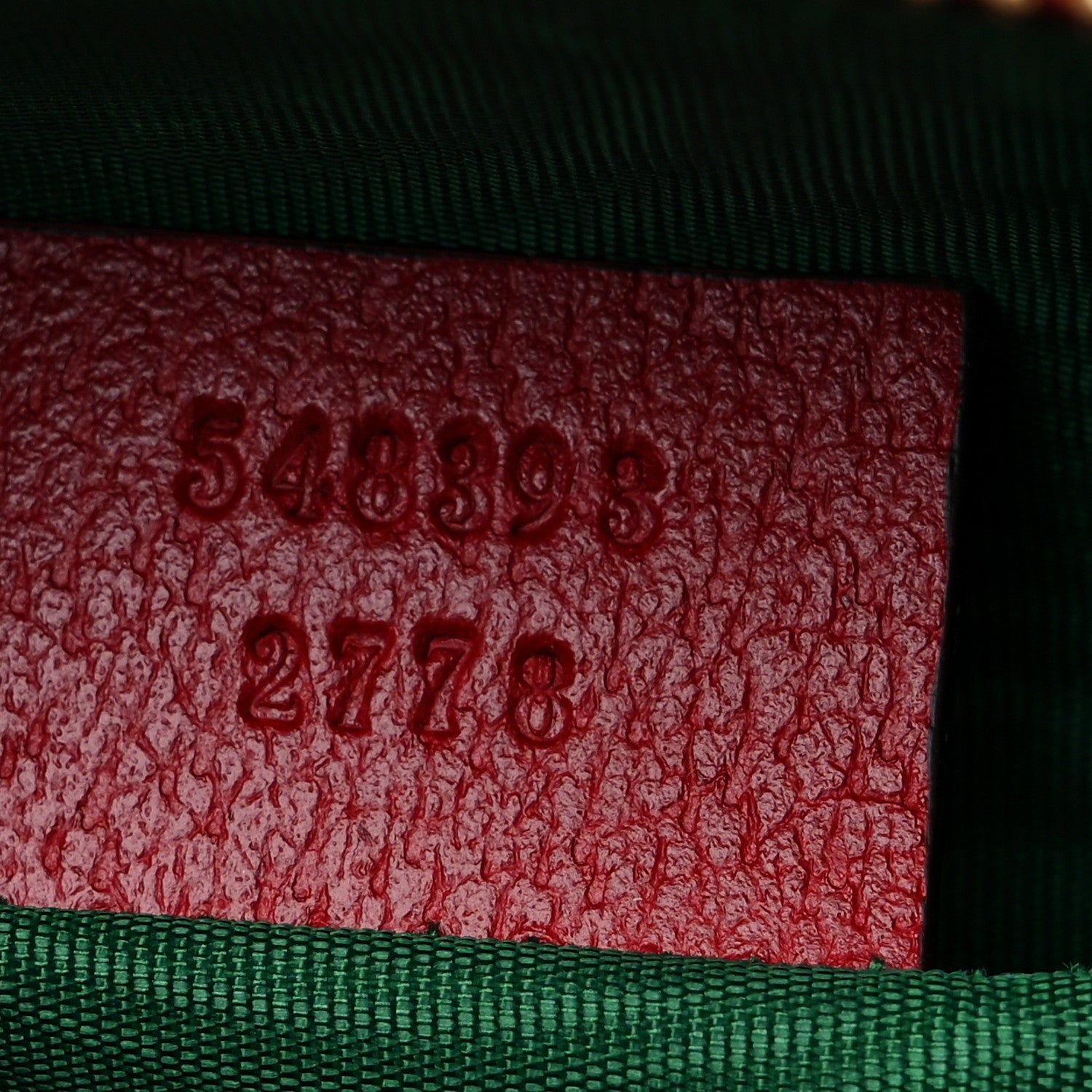Gucci Soft GG Supreme Monogram Calfskin Medium Ophidia Cosmetic Case Beige Ebony Hibiscus Red 7 of 11