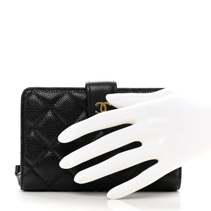 Chanel Caviar Quilted CC French Wallet Black 2 of 10