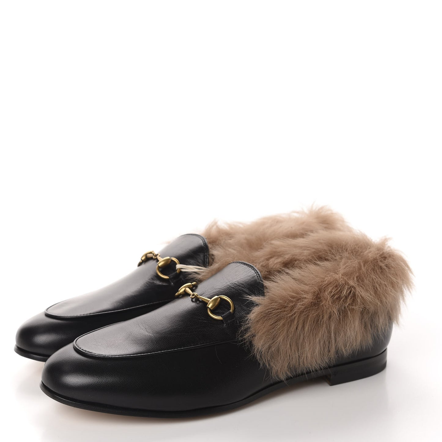 Malaga Kid Fur Womens Jordaan Loafers 40 Black Natural