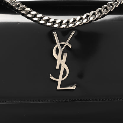 Saint Laurent Glazed Calfskin Medium Monogram Sunset Black 7 of 9