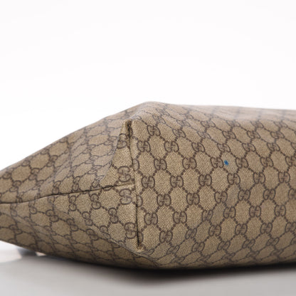 Gucci GG Supreme Monogram Medium Zippered Shopping Tote Dark Brown 6 of 19