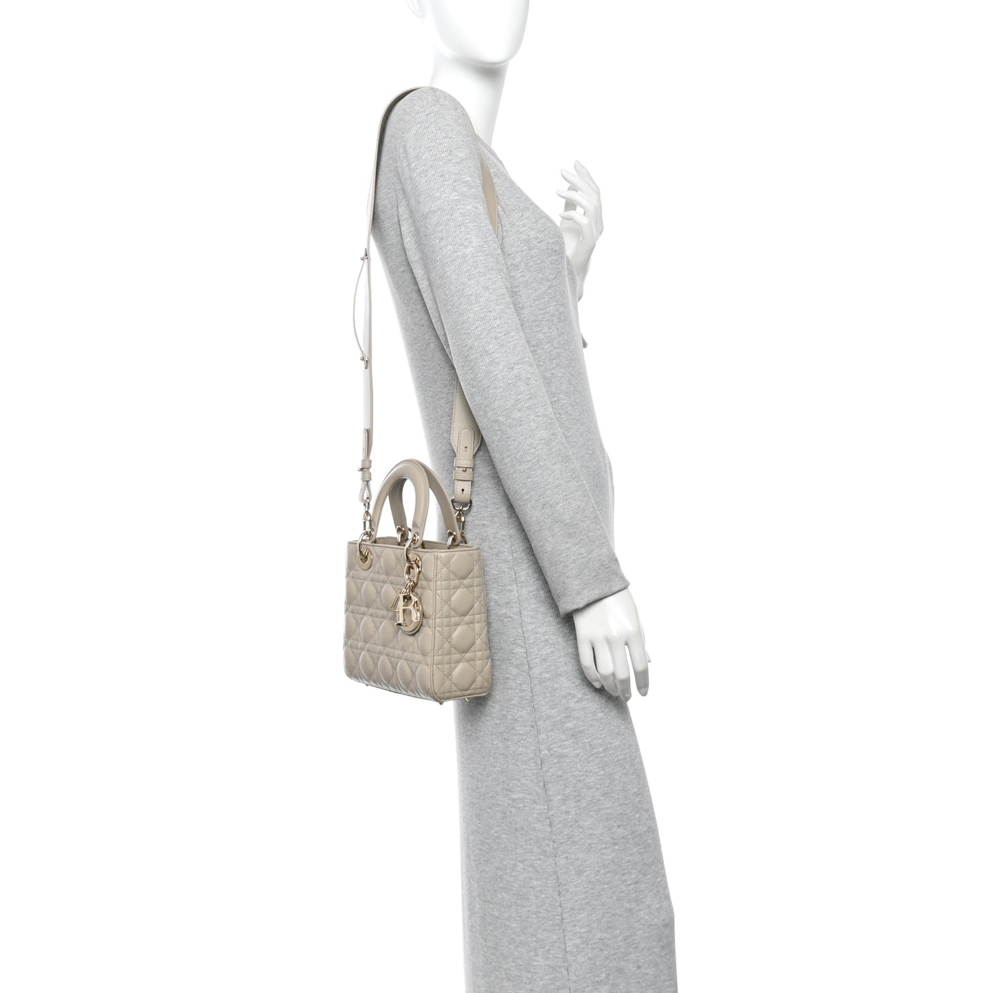 Lambskin Cannage Small My ABCDior Lady Dior Hazelnut