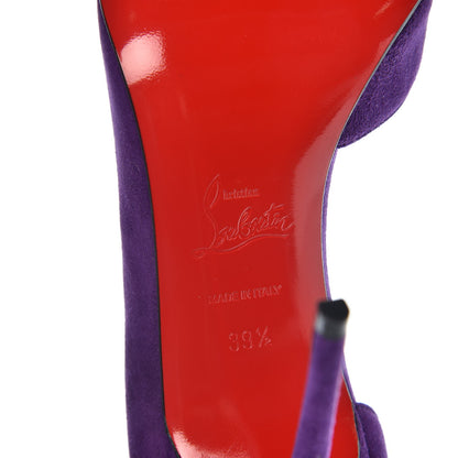 Christian Louboutin Veau Velour Iriza 100 Pumps 39.5 Violet 7 of 9