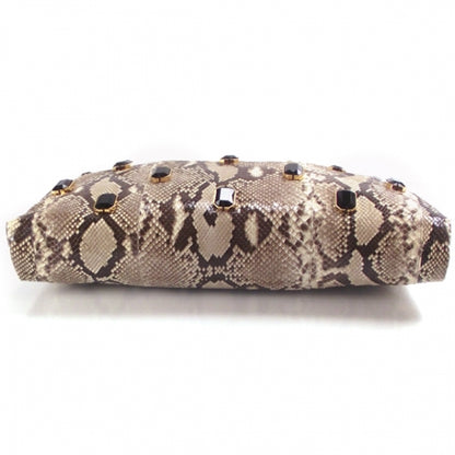 Prada Python Jeweled Tote Roccia 4 of 12