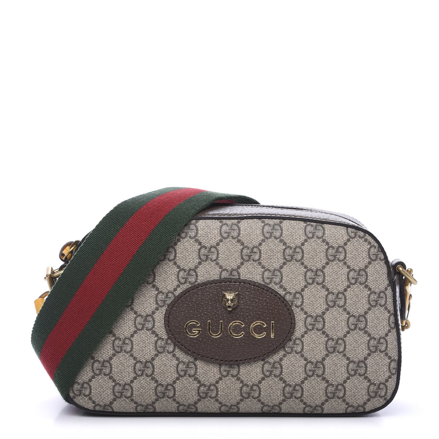 GG Supreme Monogram Web Neo Vintage Shoulder Bag Beige New Acero Crop