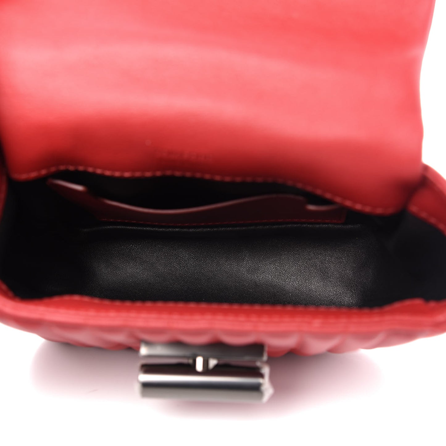 Calfskin Quilted Small Natalia Shoulder Bag Fire