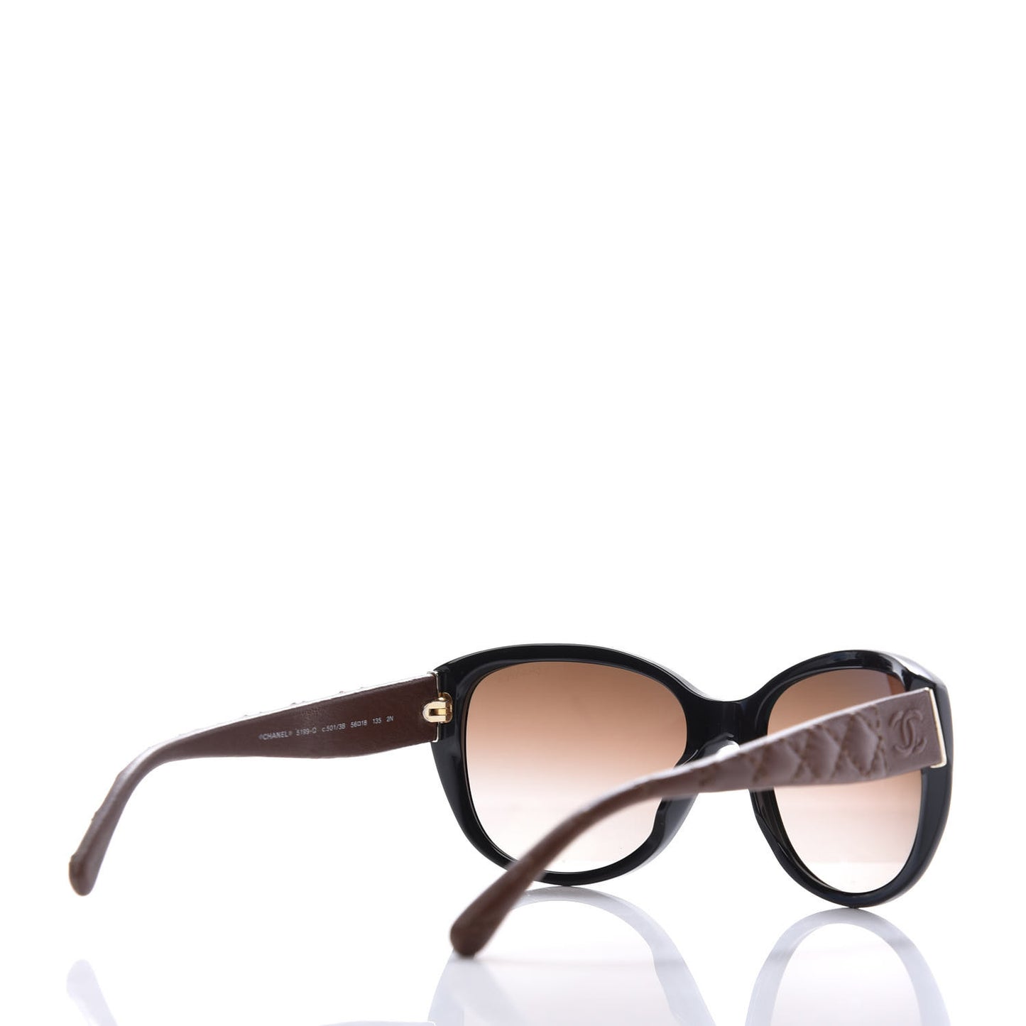 Lambskin Quilted CC Sunglasses 5199 Q Brown