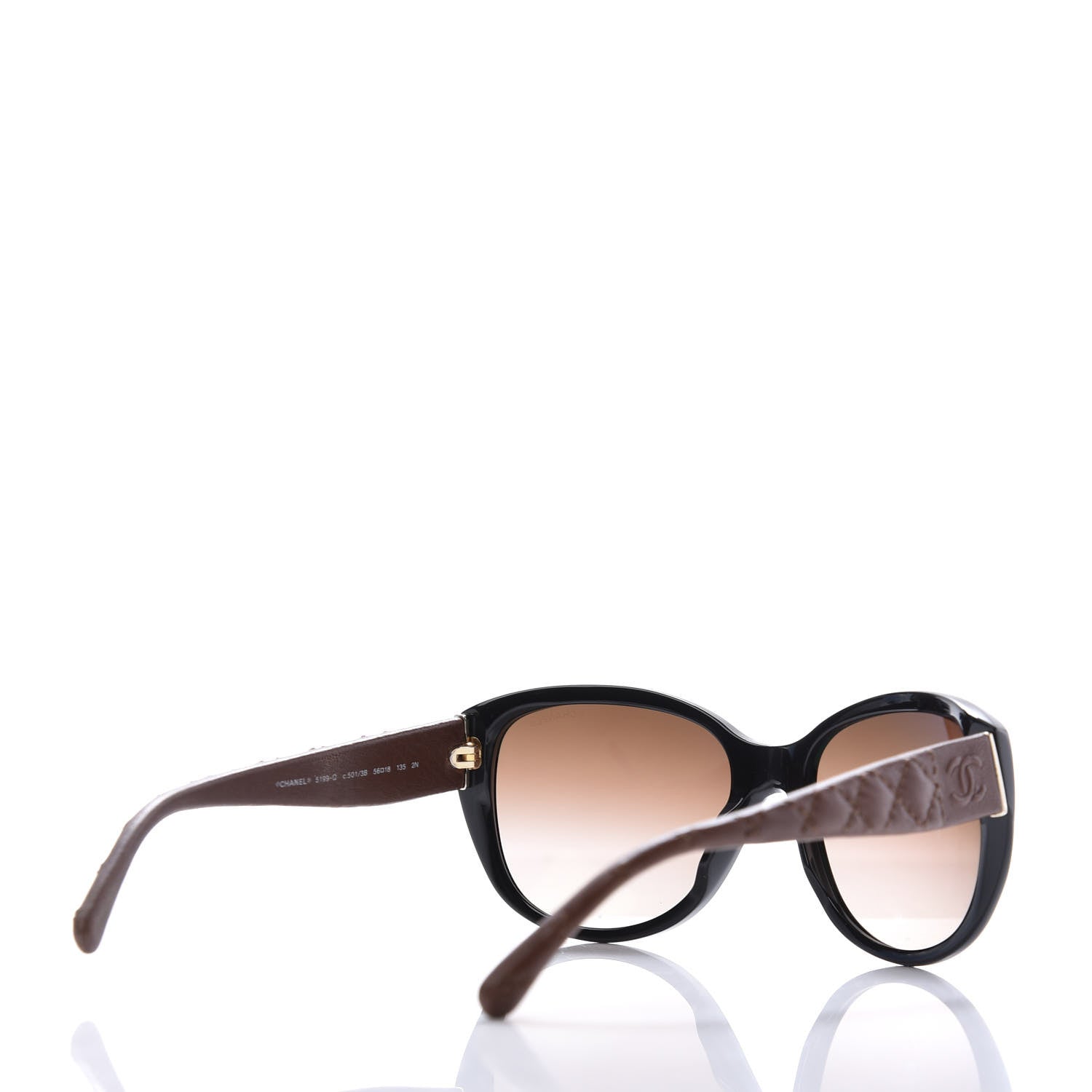 Chanel Lambskin Quilted CC Sunglasses 5199 Q Brown 4 of 8