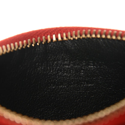 Saint Laurent Calfskin 5 Fragments Zip Pouch Card Holder New Red 6 of 6