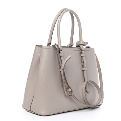 Prada Saffiano Cuir Small Double Handle Tote Pomice 2 of 9