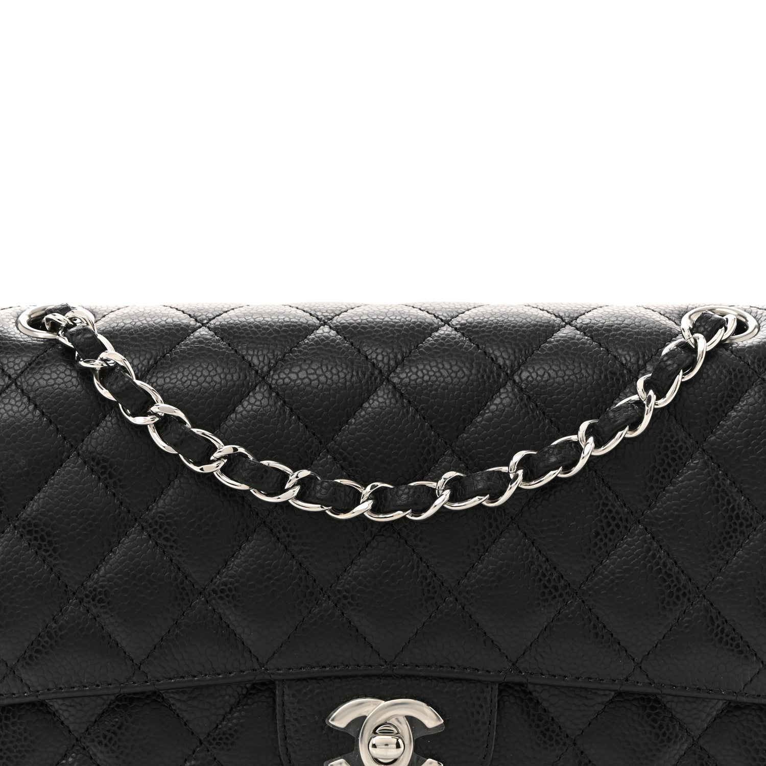 Chanel Caviar Quilted Medium Double Flap Black 8 of 10