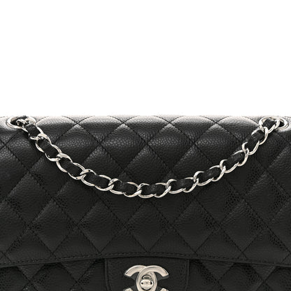 Chanel Caviar Quilted Medium Double Flap Black 8 of 10