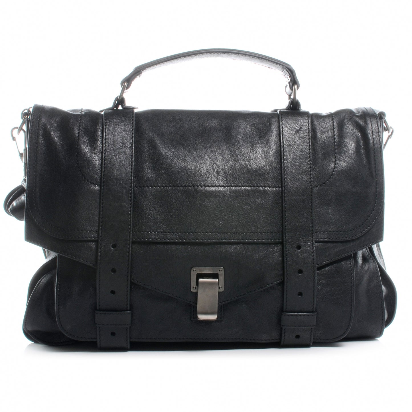 Lambskin PS1 Large Satchel Black