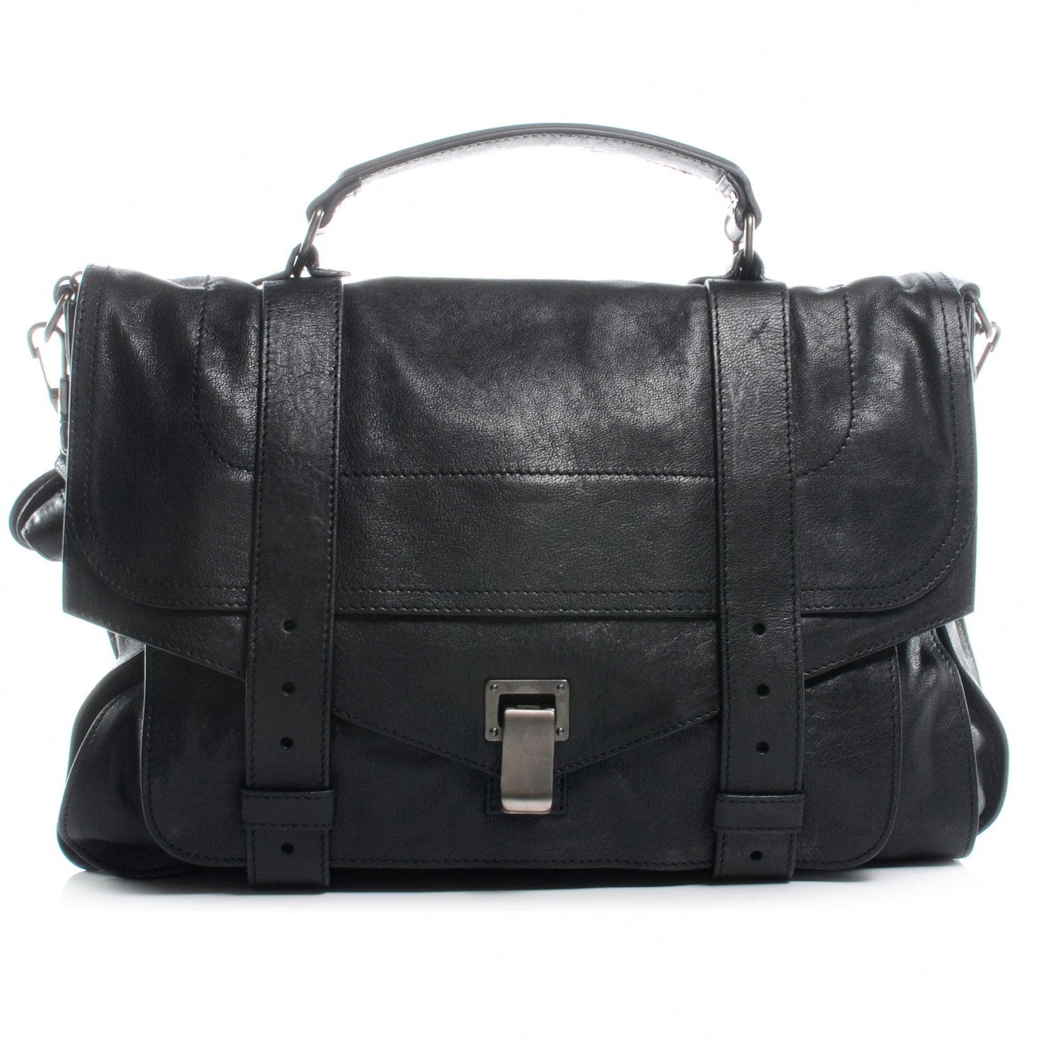 Proenza Schouler Lambskin PS1 Large Satchel Black 1 of 8